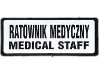 Emblemat Ratownik Medyczny Medical Staff odblaskowy na rzepie 13 x 5 c