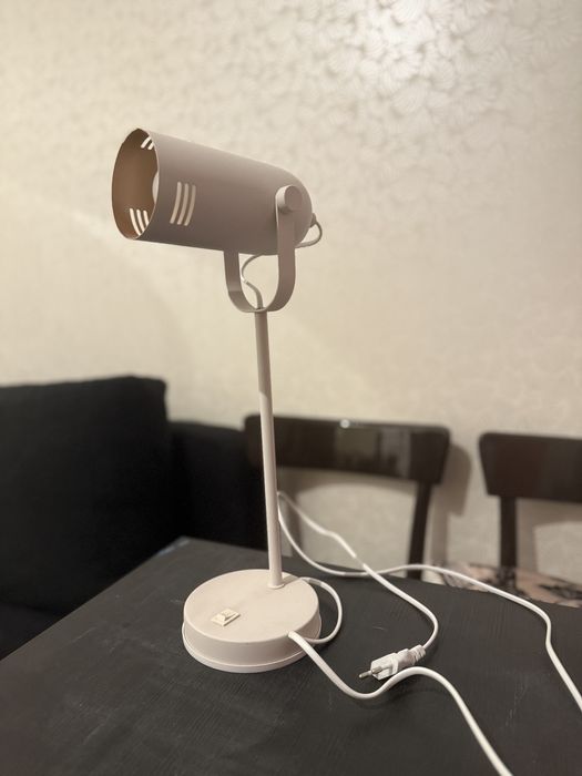 Lampka industrial golden rose / biala