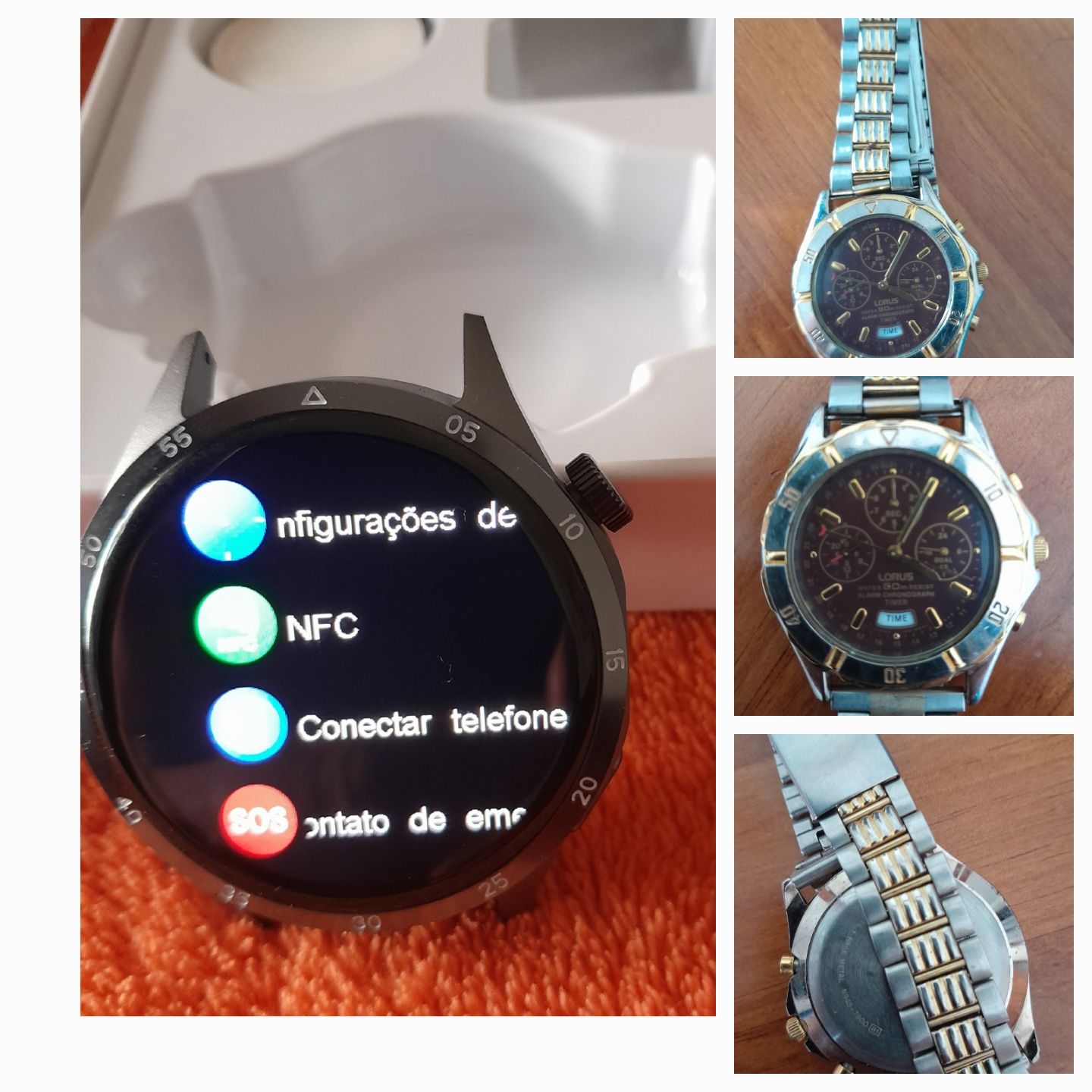 Relógios Smart Watch..Um deles já com NfC.. e também um Lorus.