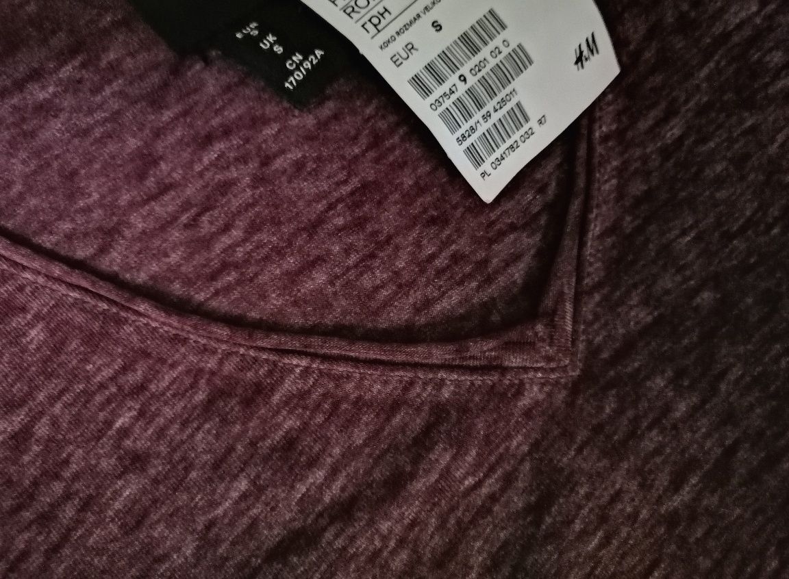 H&M nowa zMetką Koszulka bluzka tshirt Typu basic, prosta, regular fit