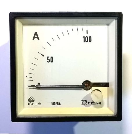 Amperimetro AC - DC até 5A em Escala de Percentagem - Quadro Bancada