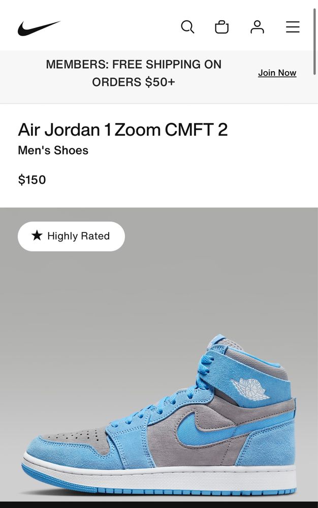 Nike Air Jordan 1 Zoom CMFT 2 Men's Shoes, 11.5 US. ОРИГИНАЛ