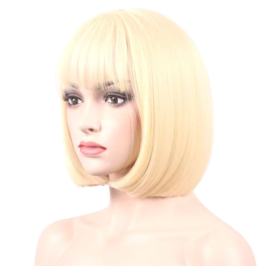 Peruka jasny blond bob