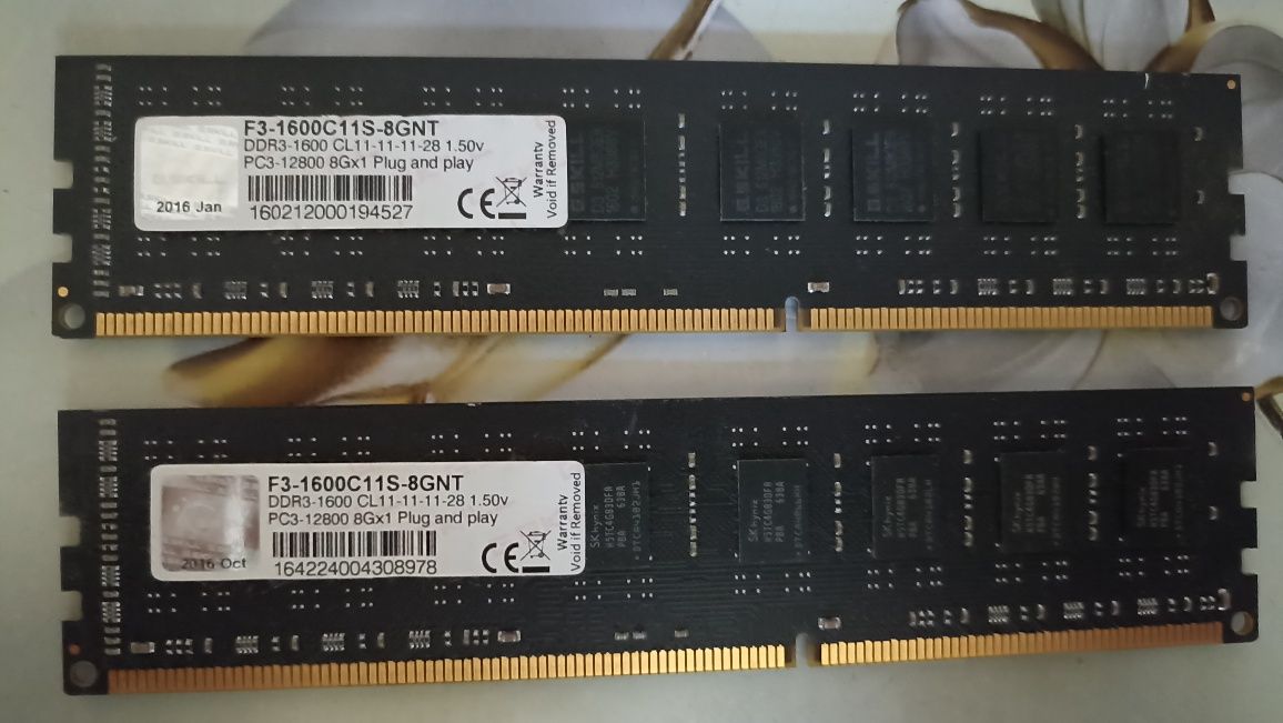 Оперативна пам'ять G.Skill DDR3-1600 8192MB PC3-12800 (F3-1600C11S-8GN