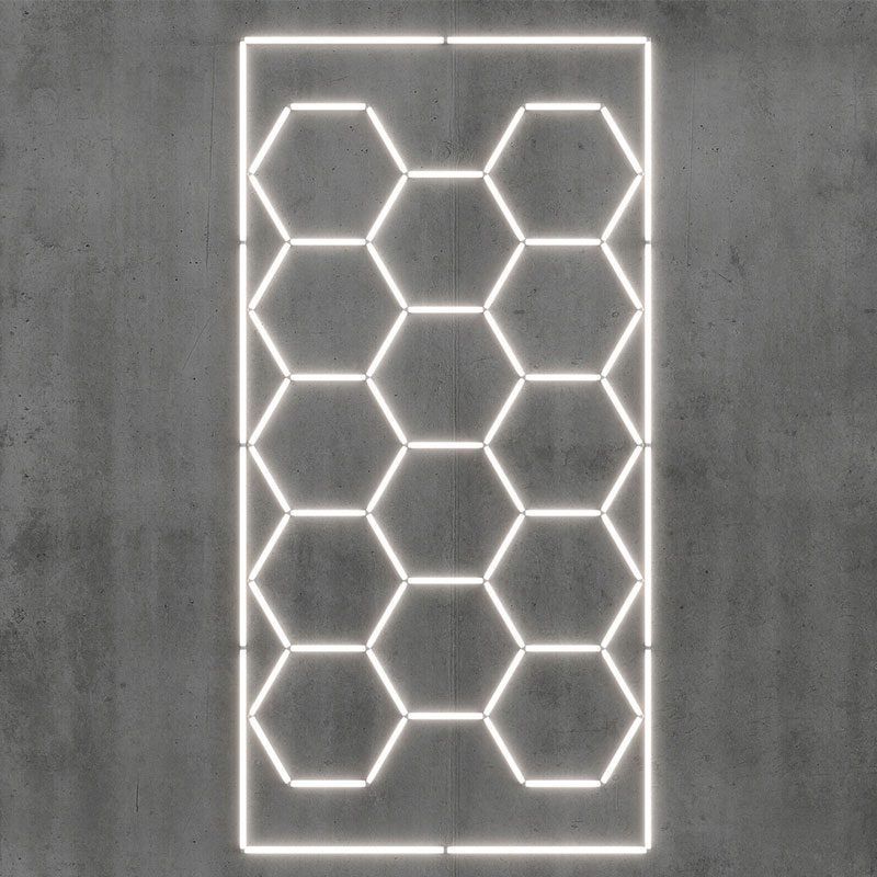 Iluminação Hexagonal LED para Garagem