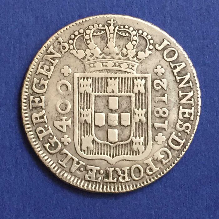 CRUZADO NOVO (480 réis) 1812 - D. João Príncipe Regente - prata