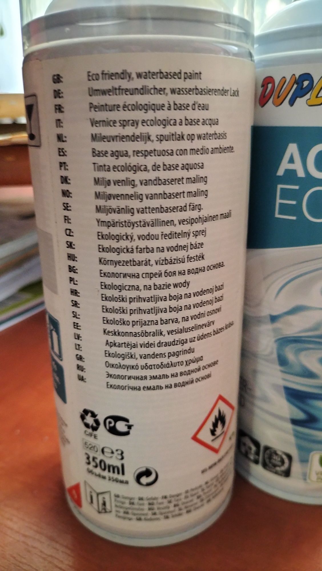 Ekologiczna bezbarwna farba w spray'u