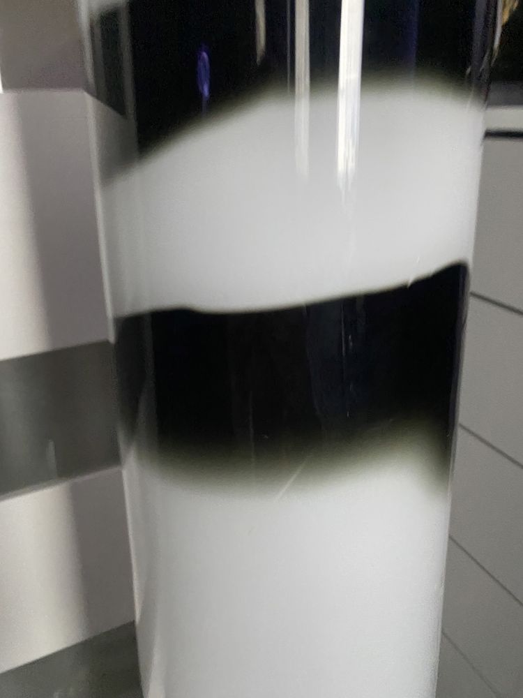 Lampa podłogowa LUMINEX 95cm czarno biała szkło