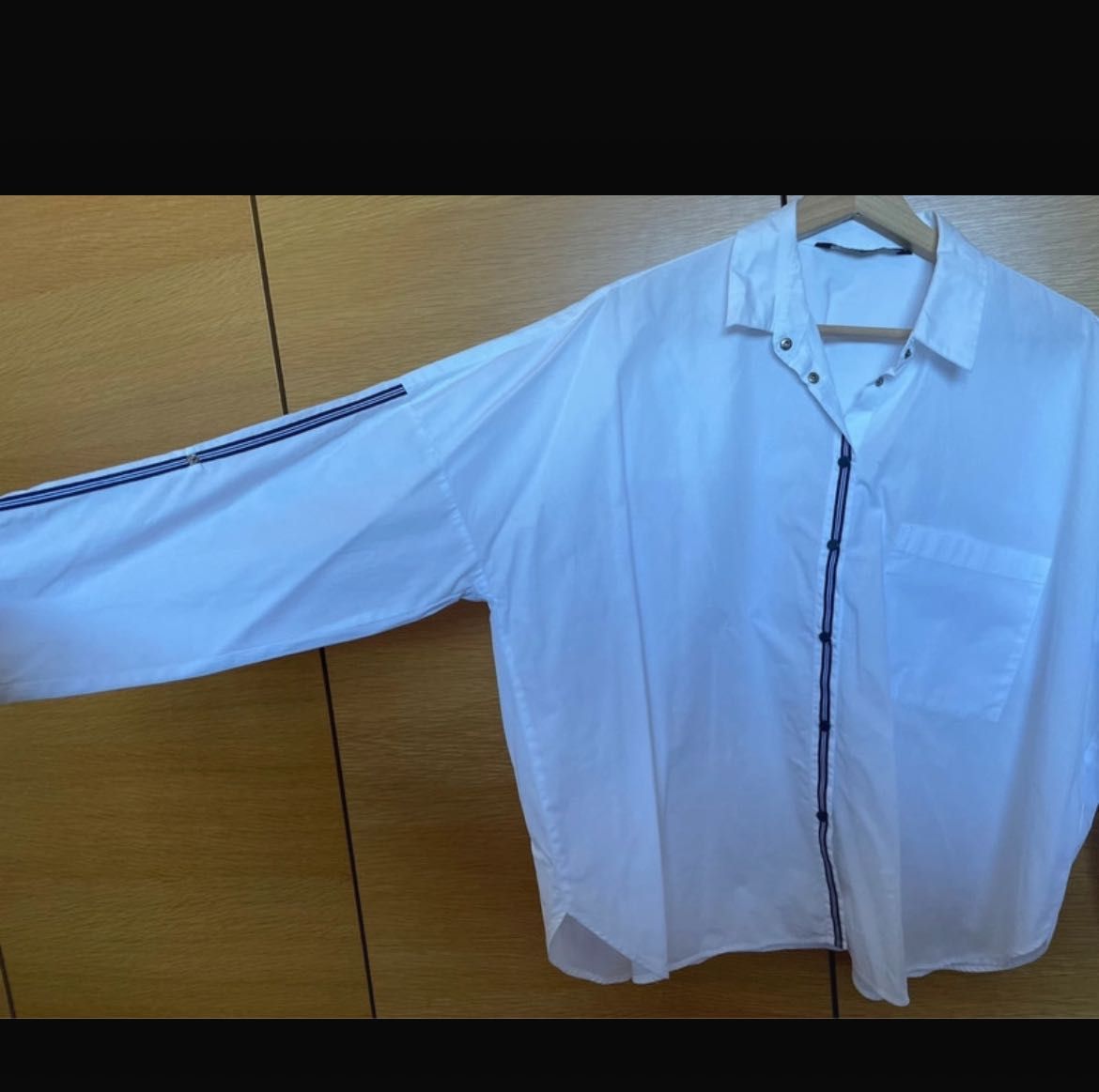 Camisa branca oversize Zara