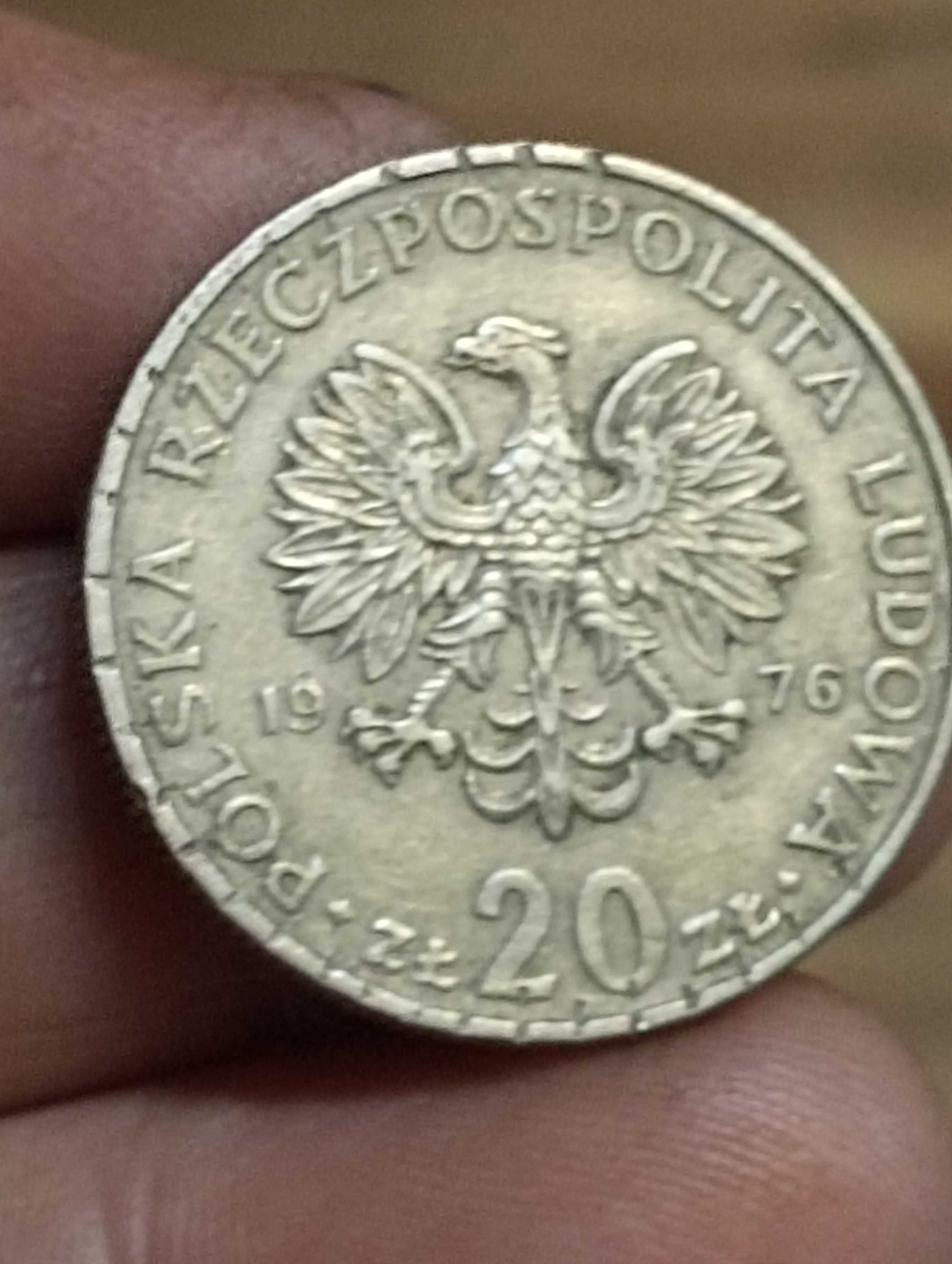 Moneta 20 zloty 1976 r Nowotko