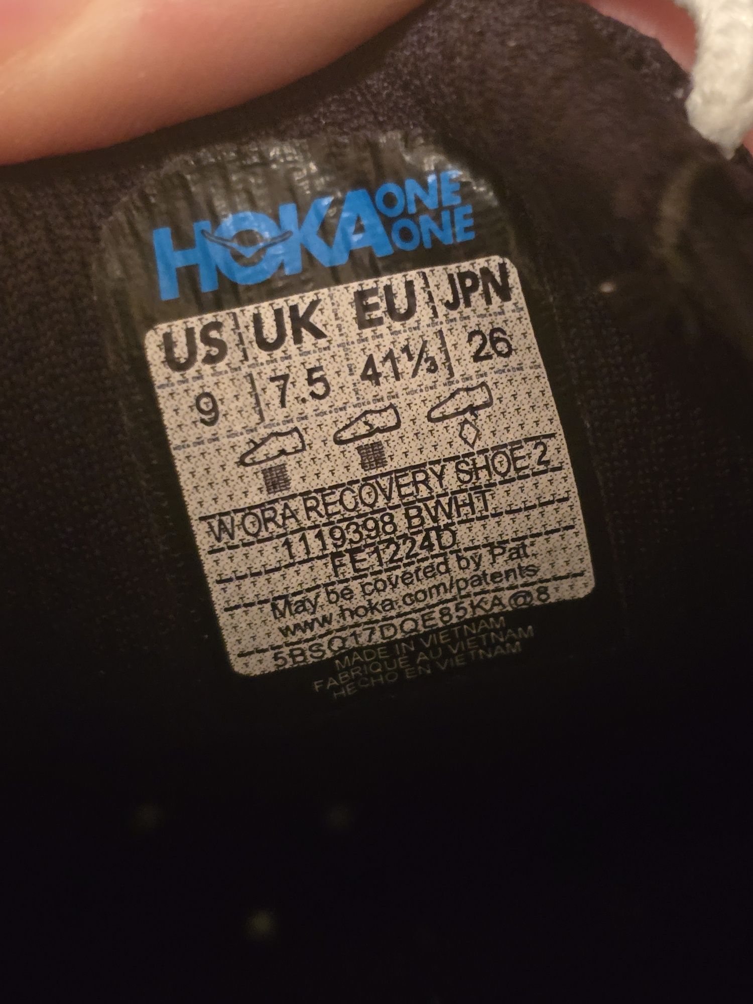 Оригінал Hoka Ora Recovery ( 40/ 41 розміри ). 25.0/ 26.0см устілка