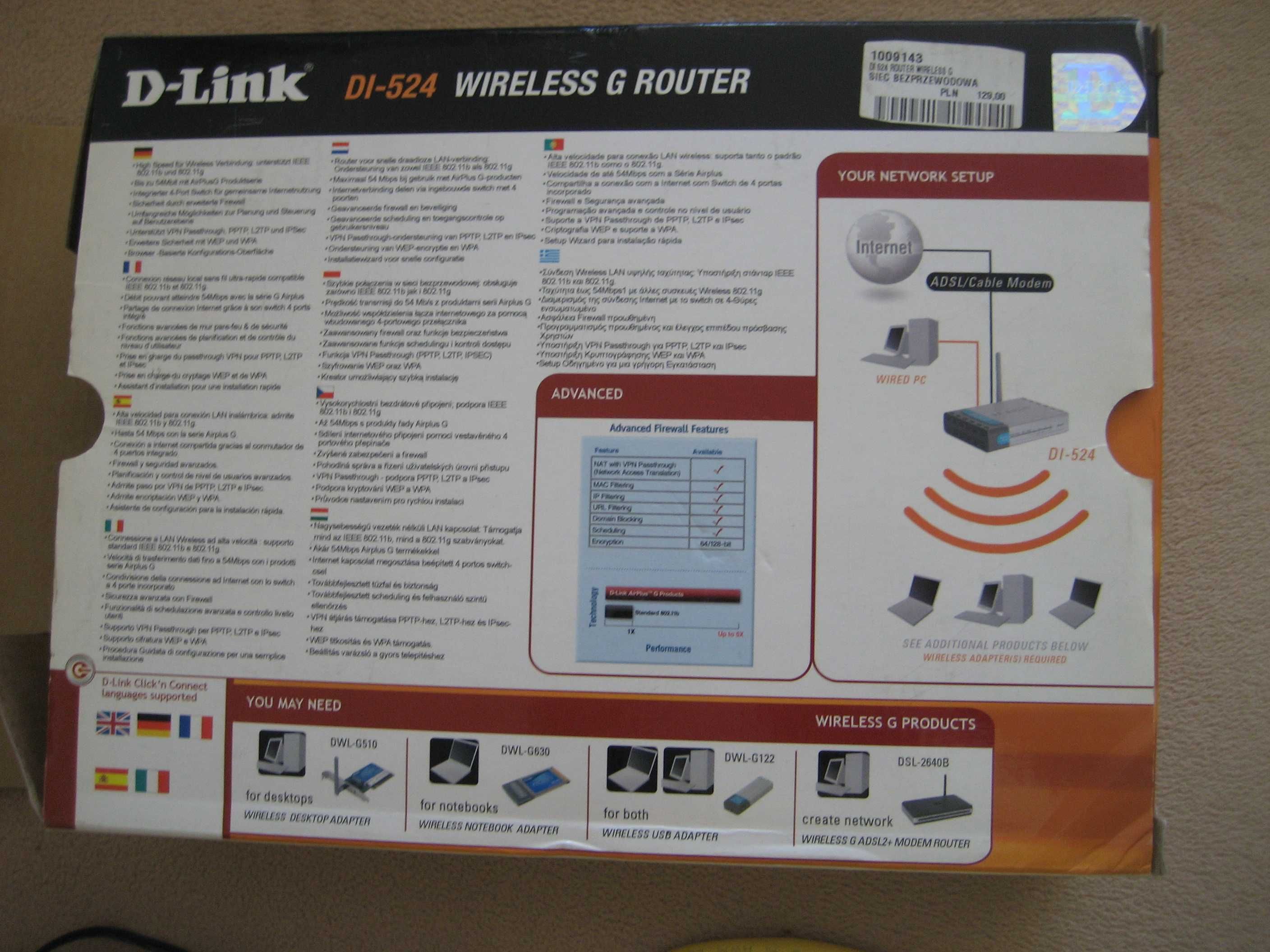 D-link - router do internetu
