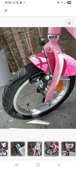 Rowerek dla Dziewczynki Btwin 500 unicorn 14 cali