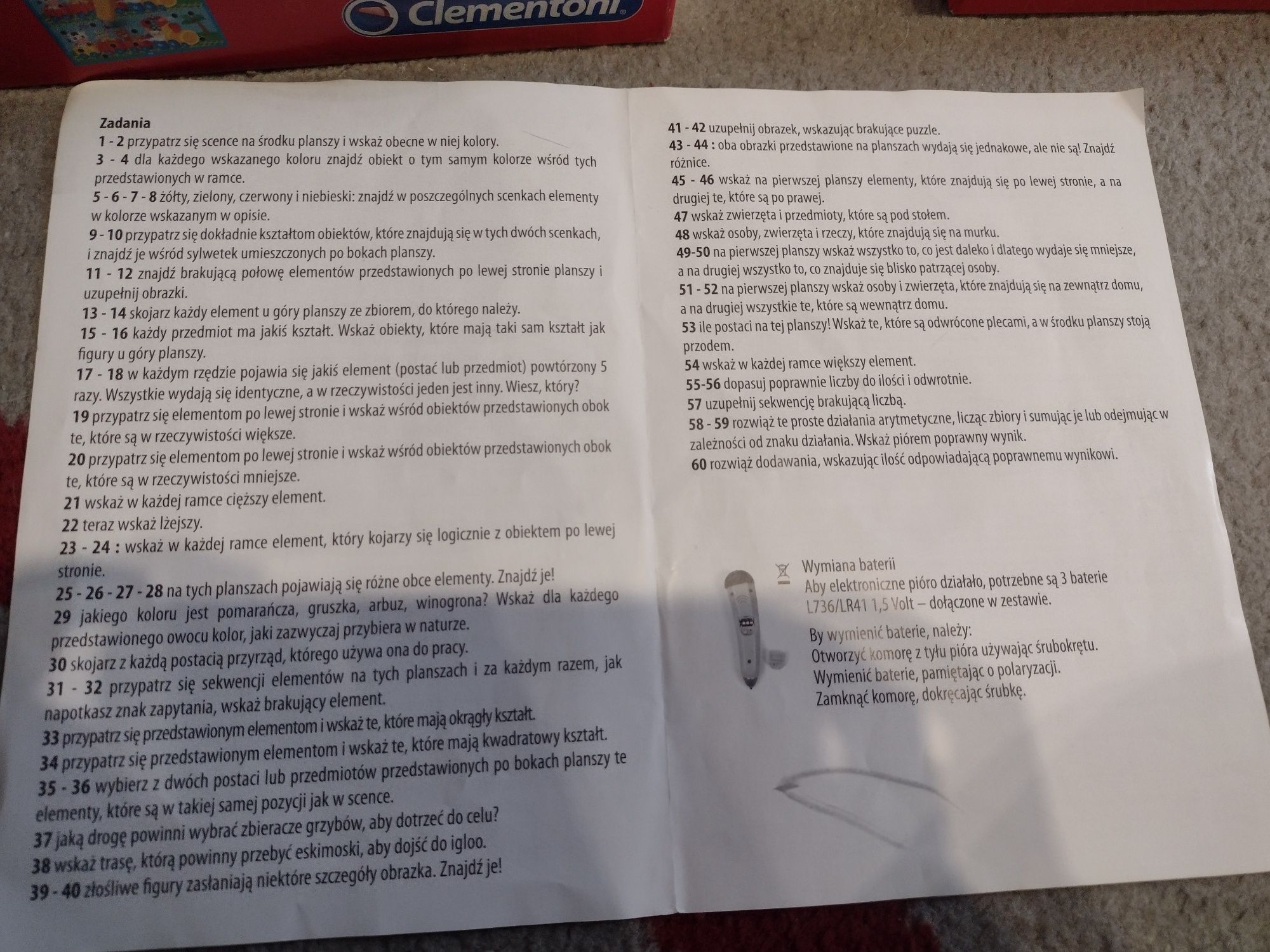 Gra 500 pytań Mówiące pióro Clementoni