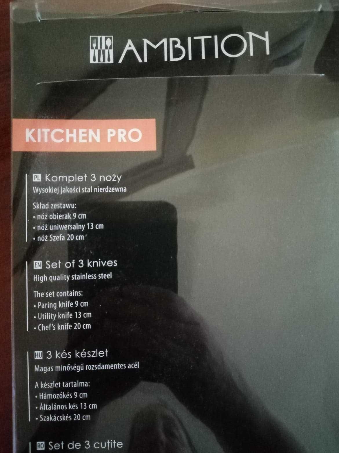 Ambition Kitchen Pro Komplet 3 noży