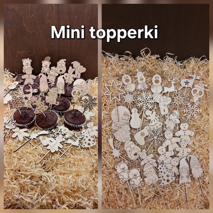 Mini topper 10 cm sklejka drewniana grawer