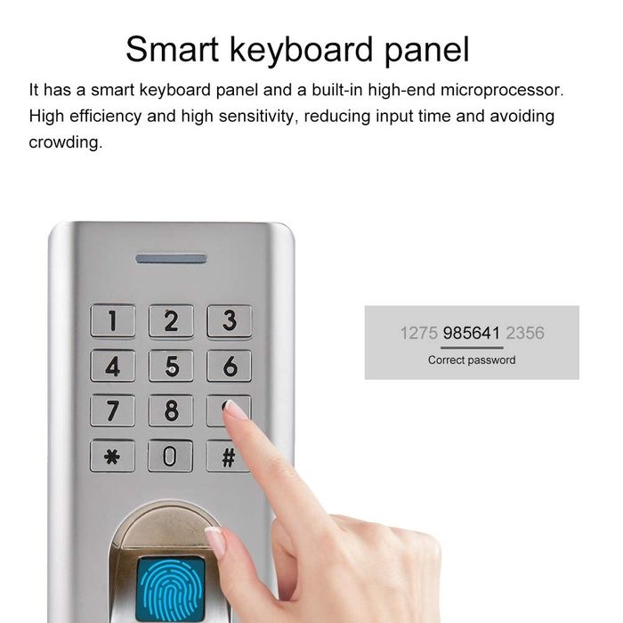 Biometria de impressão digital Senha Controle de acesso à porta Entrad