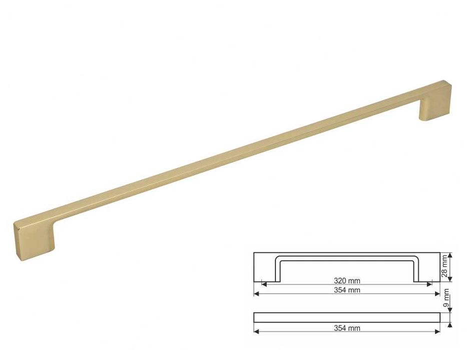 Uchwyt meblowy Gamet Techno UN 73 złoty 320 mm