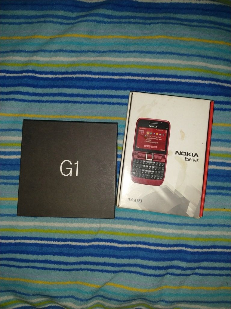 HTC dream G1 nokia e63 pudełka po telefonach
