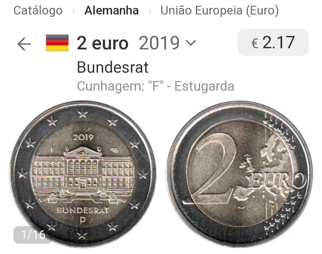 Moeda 2€, Alemanha 2019
