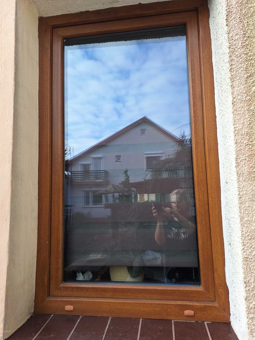 2 okna złoty dąb uchylne 136/80