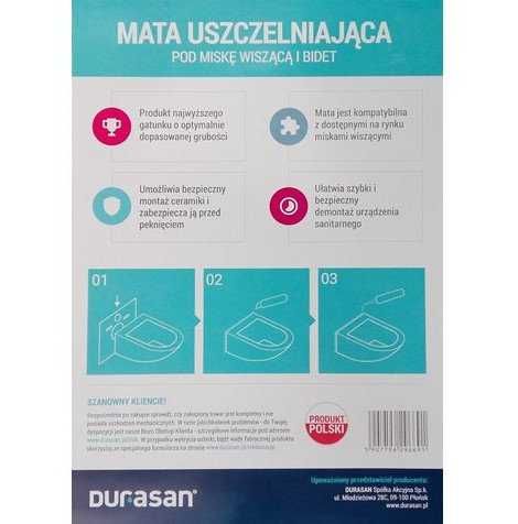 Durasan Mata izolująca do miski wiszącej WC