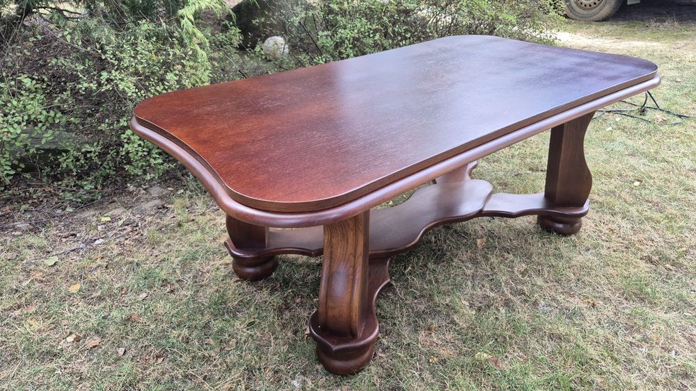 Ława dębowa po renowacji