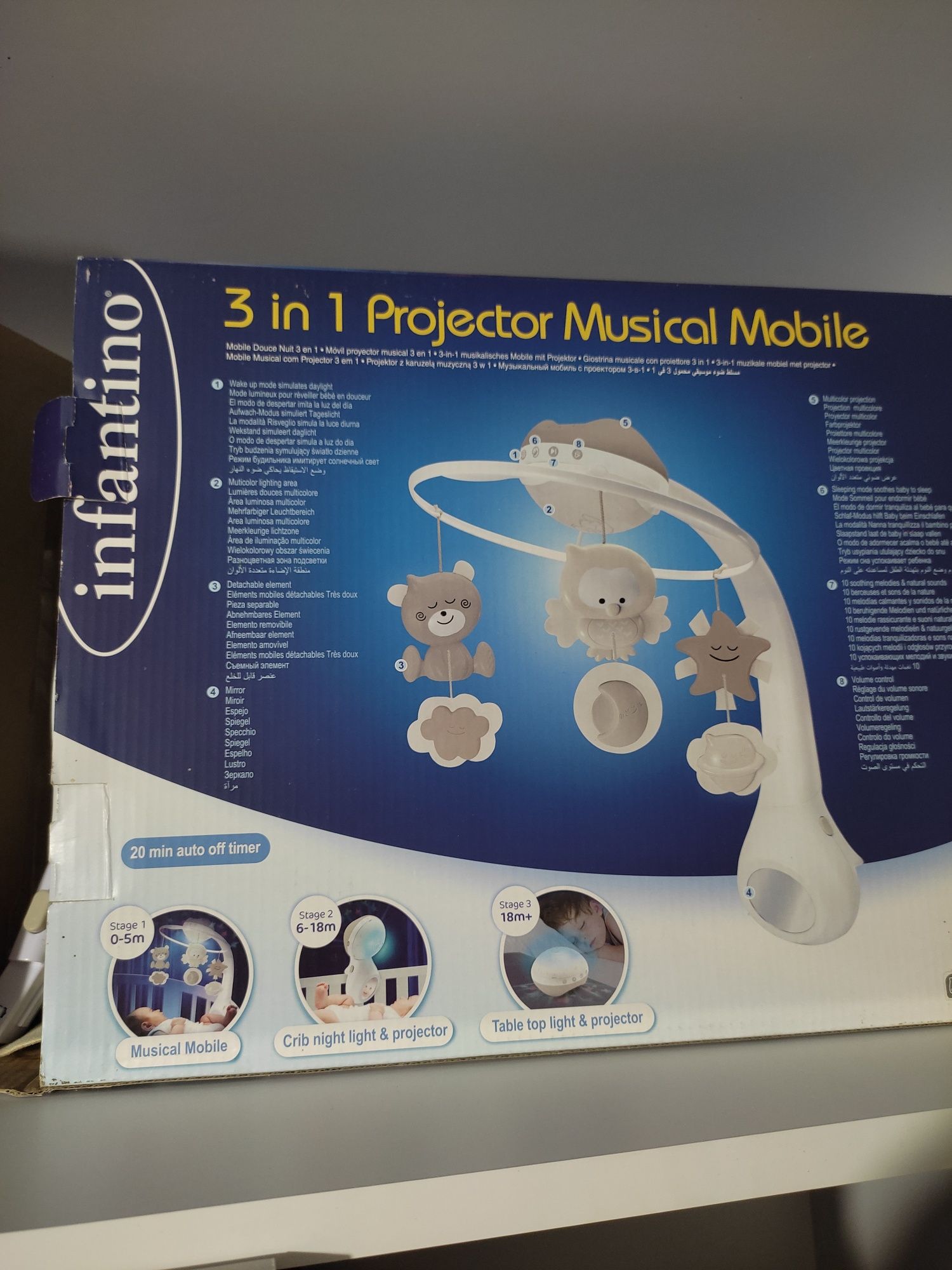 Музичний мобіль із проектором 3в1