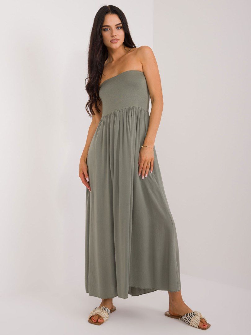 OCH BELLA Spódnica 2w1 Khaki Rozkloszowana Maxi L