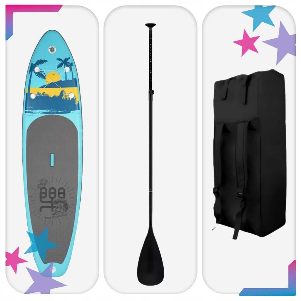 Deska SUP do pływania 335 cm pompowana z wiosłem i akcesoriami