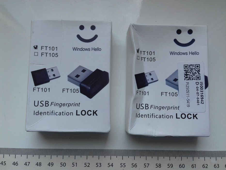 Czytnik linii papilarnych USB, Windows Hello V15 Fingerprint NOWY FT10