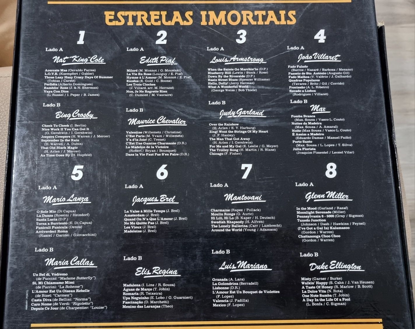 Caixa 8 Discos Vinil Estrelas Imortais