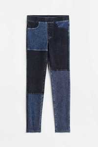 H&m jeansowe tregginsy dwu kolorowe 158 Nowe