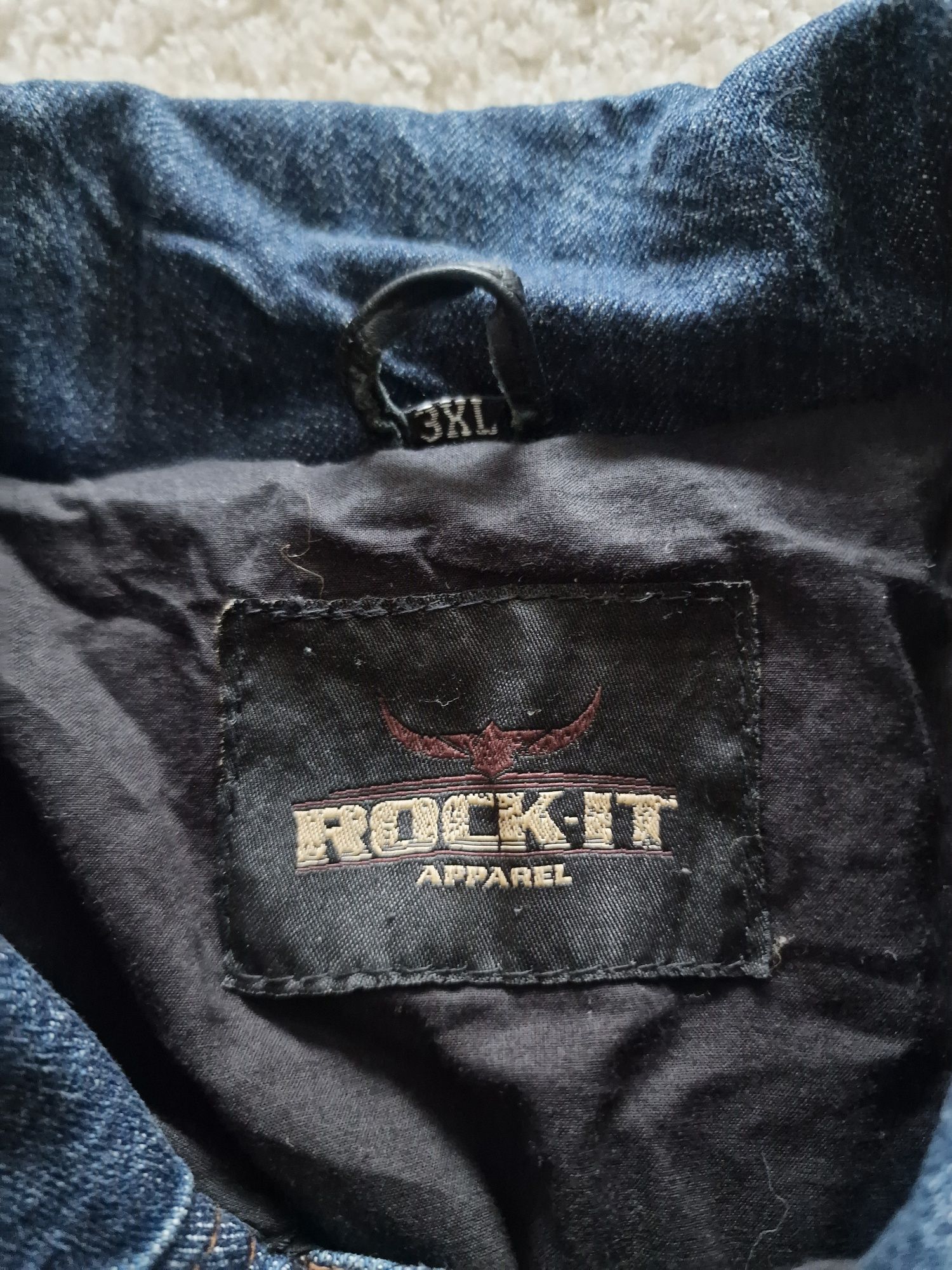 Kurtka męska skórzana jeansowa 3XL XXXL rock-it czarna skóra naturalna