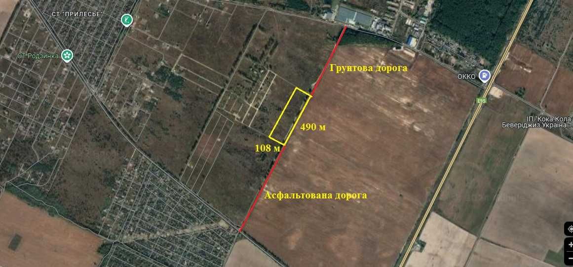 Ділянка 5,2 Га під житловий масив з комунікаціями біля лісу