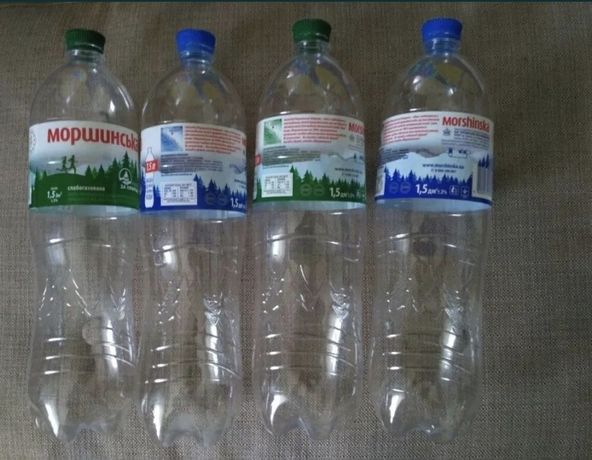 Поліетиленові бутилки 1; 1.5; 2 літри, б/у. Полиэтиленовые бутылки.