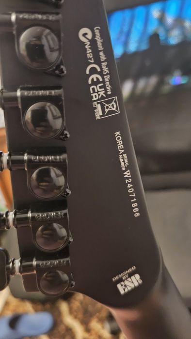 ESP LTD Arrow Black metal floyd rose stalowe progi steel emg