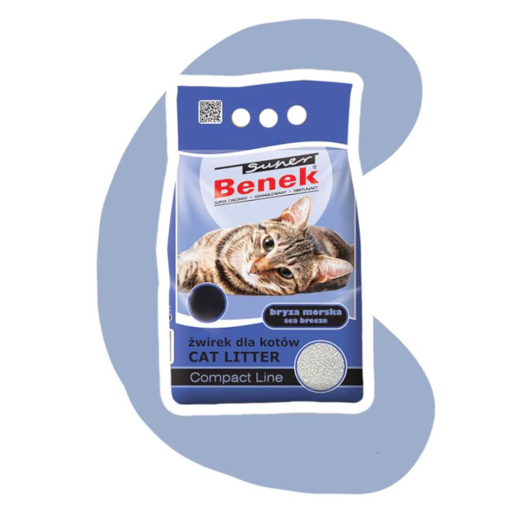 Super Benek Compact Morska bryza 5l Żwirek bentonitowy