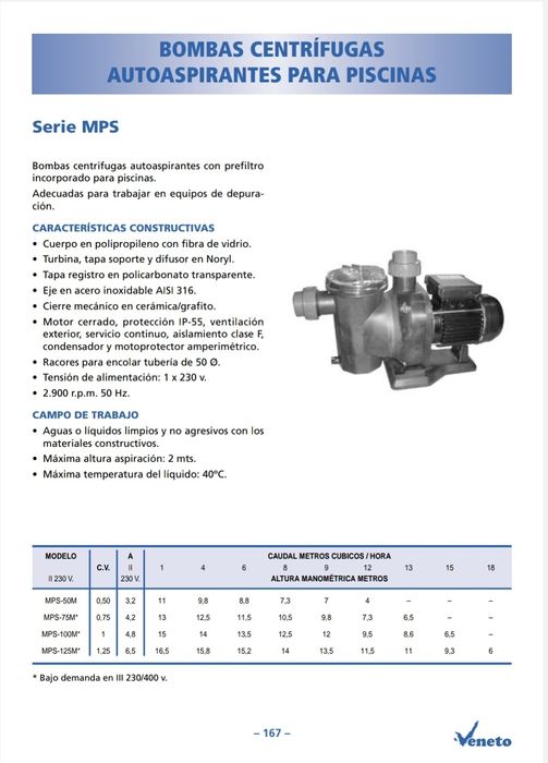 Bomba de piscina nova 220V 13 m3/h