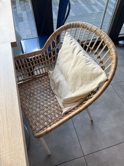 Krzeslo wiklinowe Ikea Niksove ! 4sz t! Jak nowe!