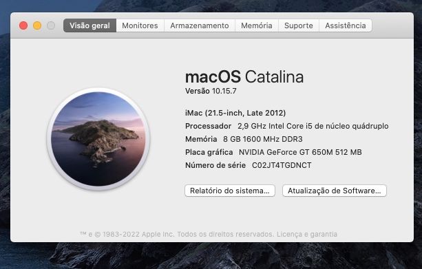 iMac 21.5 (late 2012) - excelente estado