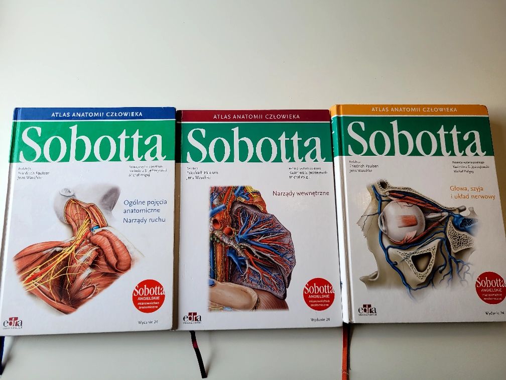 KOMPLET Atlasów Anatomii Człowieka SOBOTTA