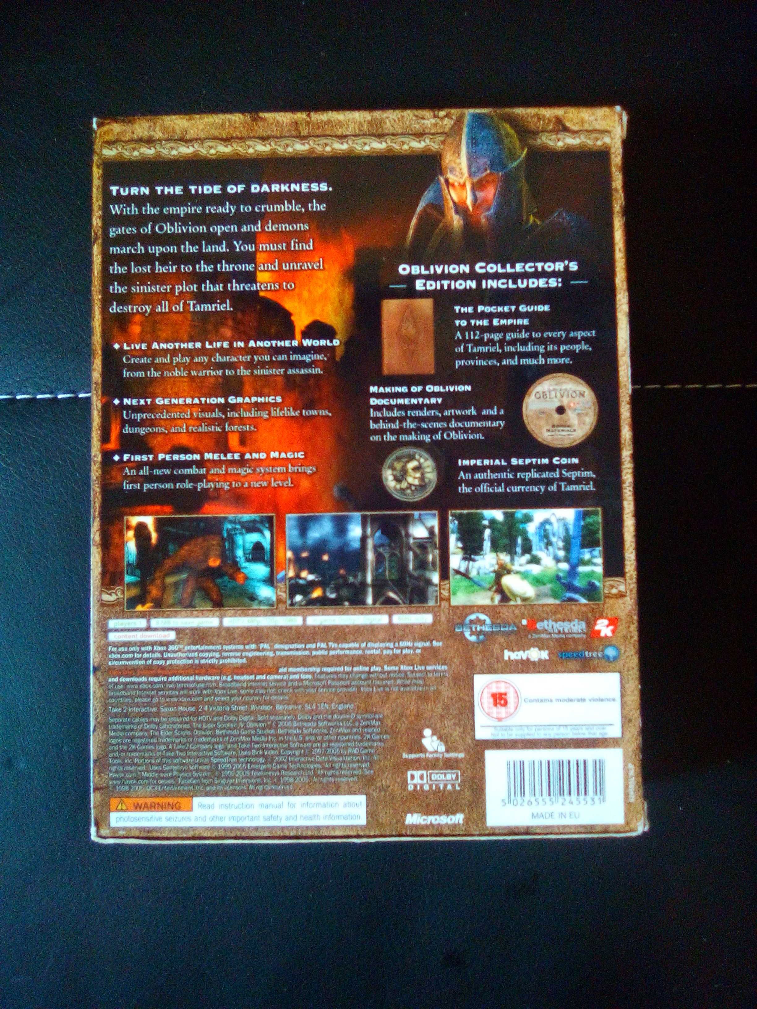 LER DESCRIÇÂO - Elder Scrolls IV Oblivion Collectors Edition Xbox360