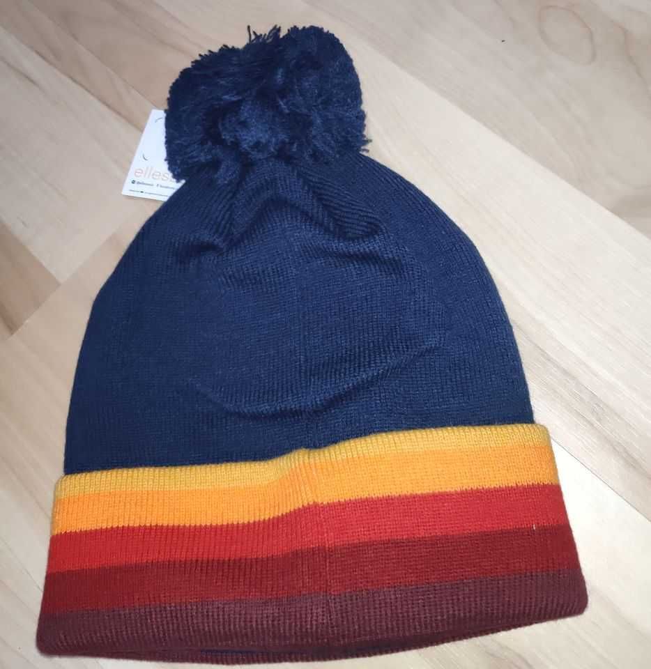ELLESSE Czapka Zimowa  z Pomponem Sian Pom Pom Beanie Navy