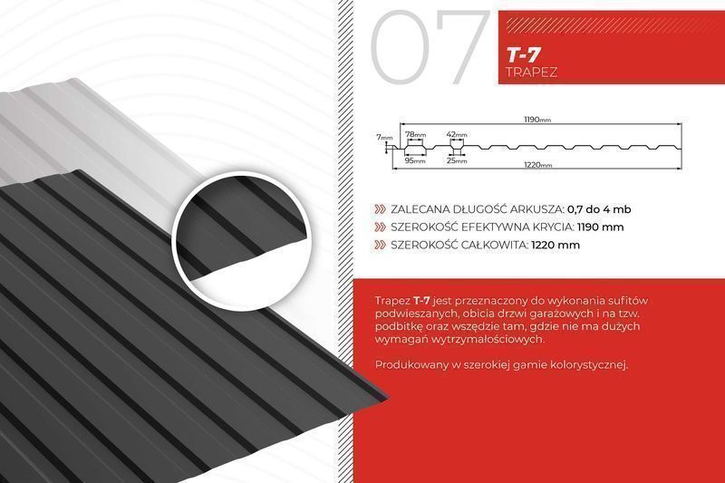 Blacha Trapezowa Blachodachówka Trapez T-18 Nowa Na Wymiar Promocja