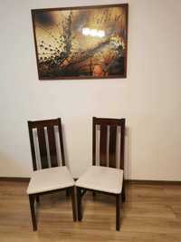 Drewniany komplet mebli do jadalni, stół +10 krzeseł