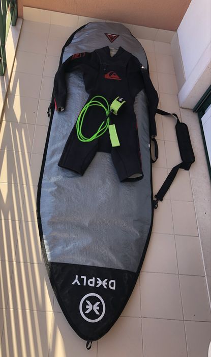 Prancha de surf + fato, capa e leash