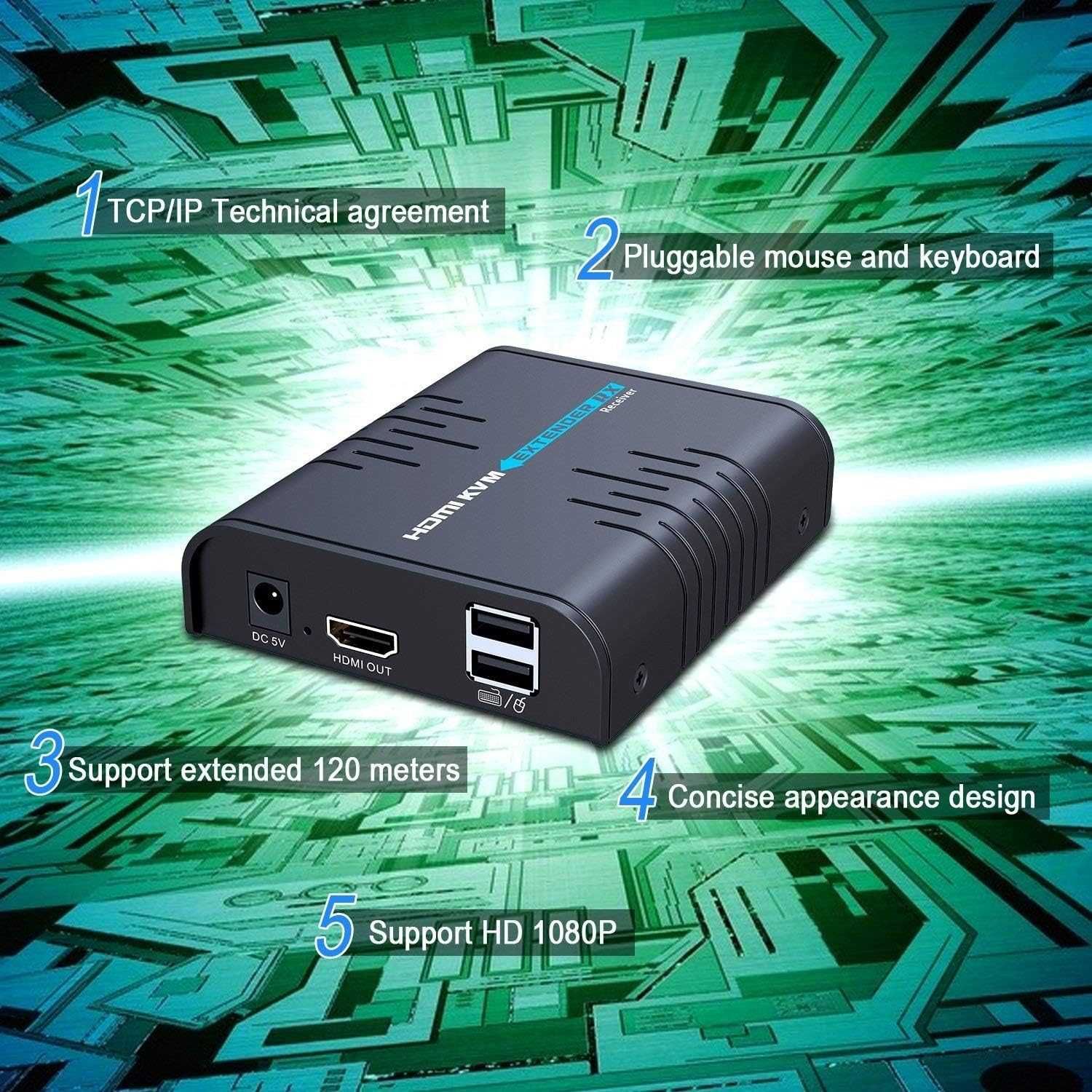 Konwerter sygnału HDMI na IP do 120m