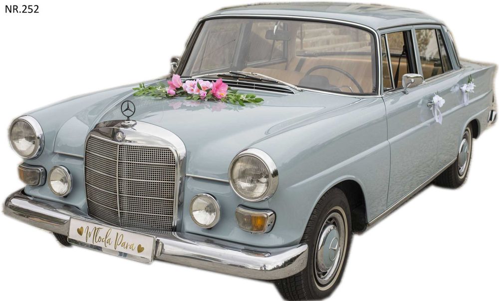 Dekoracja na auto do ślubu. Dekoracje na samochód ślubny 252