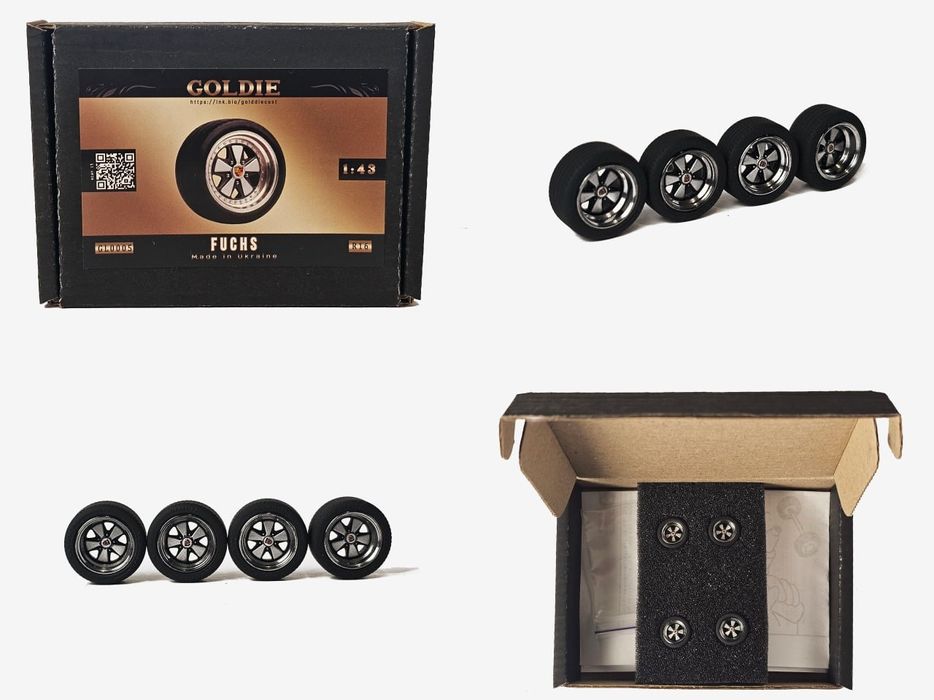 Колеса для масштабних молелей 1:43 Goldie